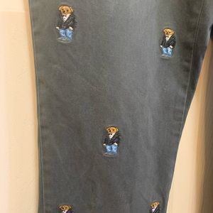 Ralph Lauren Polo Pants Charcoal Gray with Polo Bear